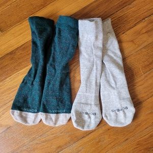 2 Pair Bombas Lightweight Calf Length Socks